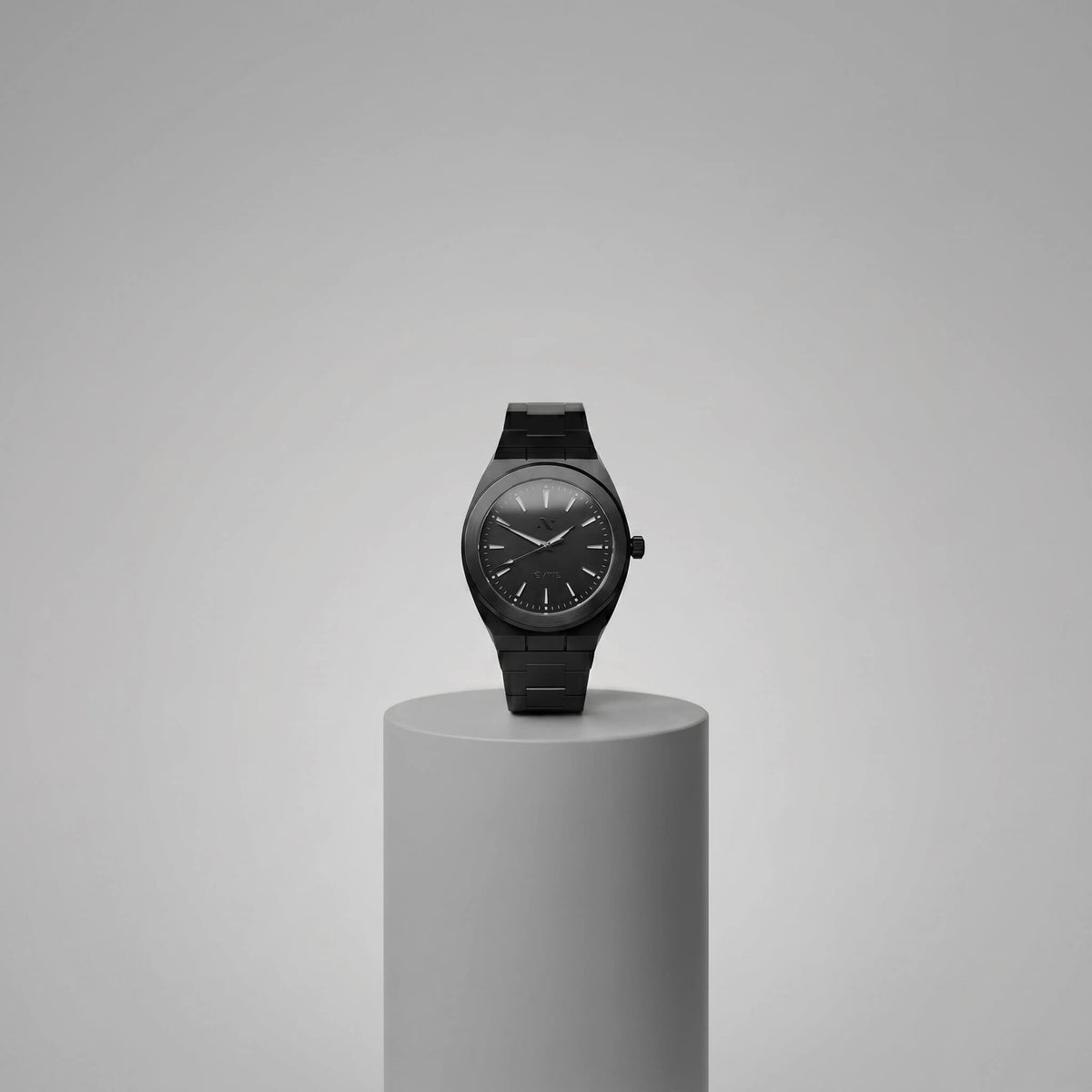 Elevate Link Phantom 42MM Swiss quartz watch in matte black finish