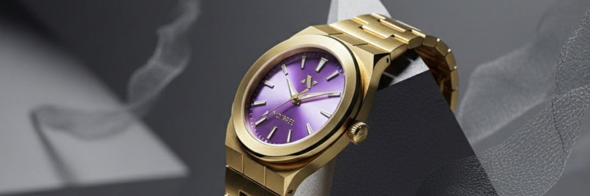A curated display of NCMPRBL luxury watches and timepieces, highlighting brushed metal and ceramic constructions.