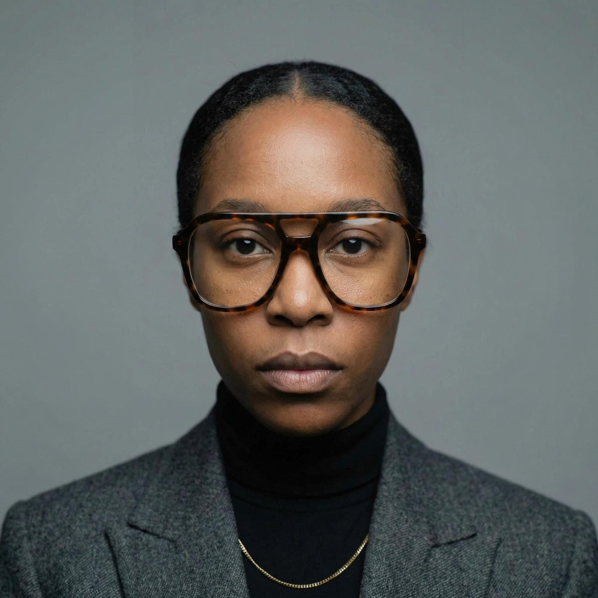 Front view of AXIS 02 Espresso Flat Top 53MM eyeglasses highlighting espresso marble eyewear design