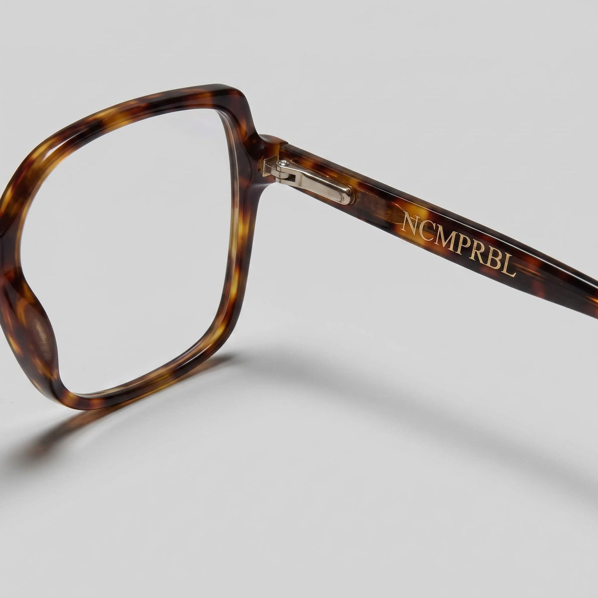 Aura 02 Poise 53MM tortoise eyeglasses angled view showing frame design details