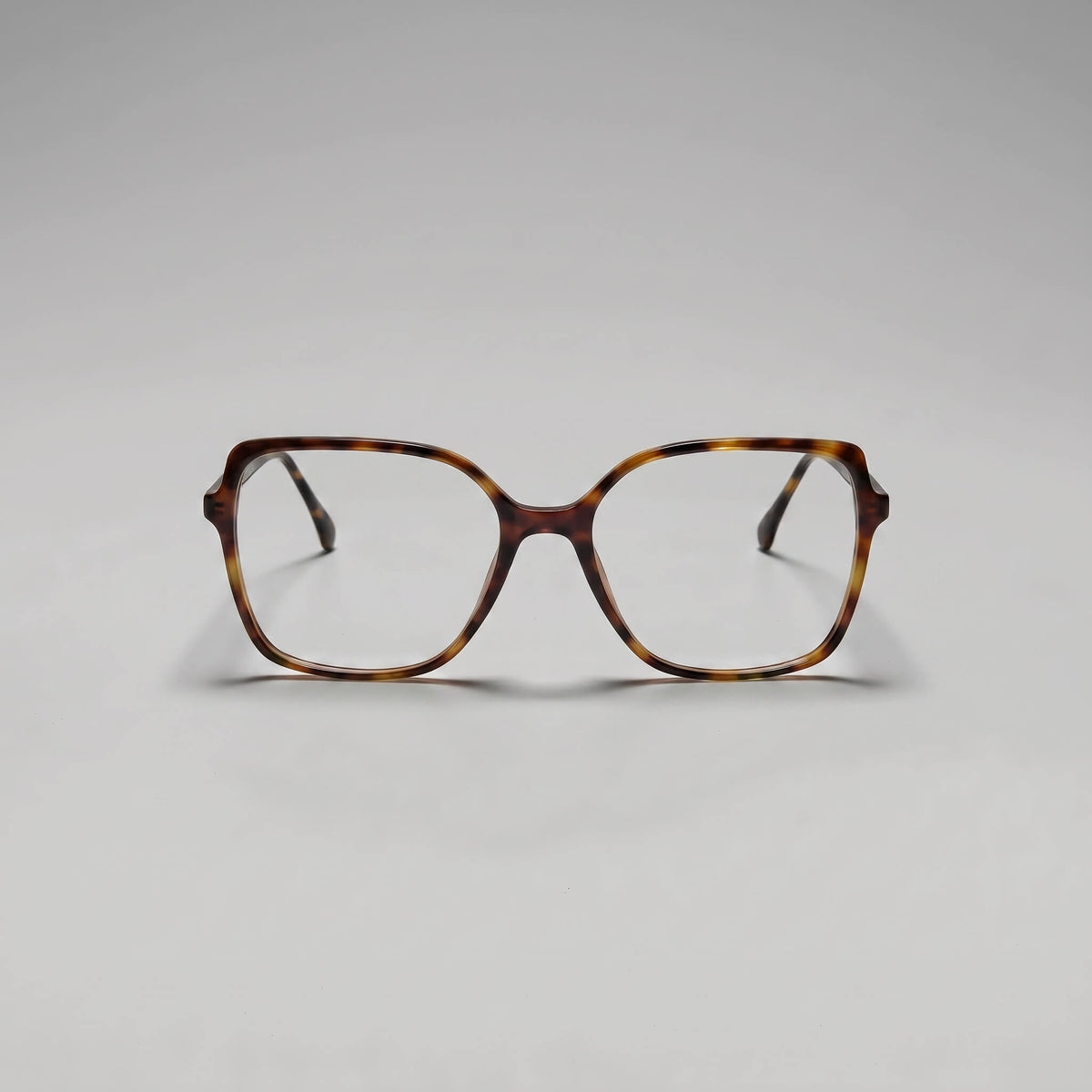 Aura 02 Poise 53MM soft square eyeglasses front view in tortoise frame