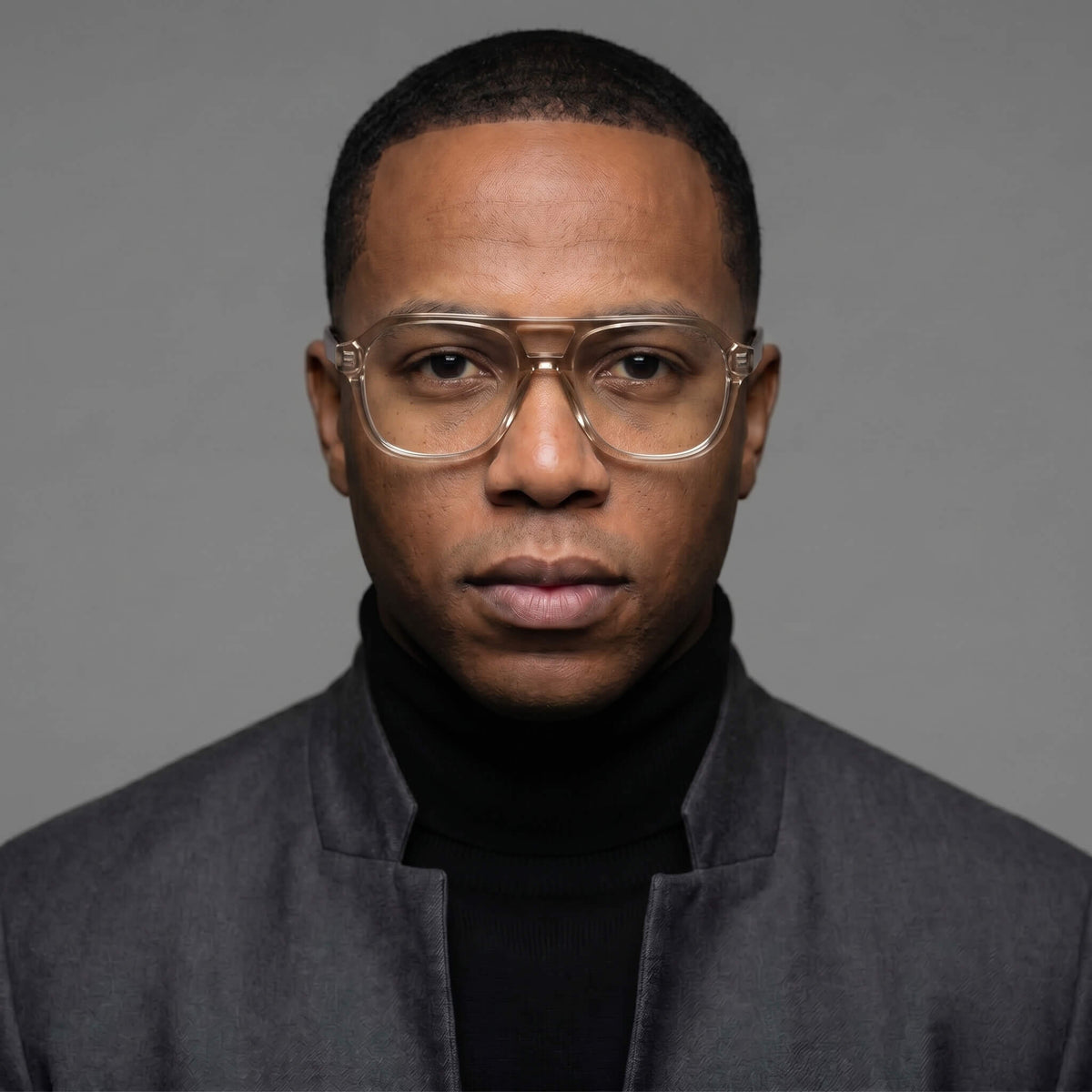 NCMPRBL AXIS 03 53mm Smoke Oak eyeglasses on male model with virtual try-on in online studio